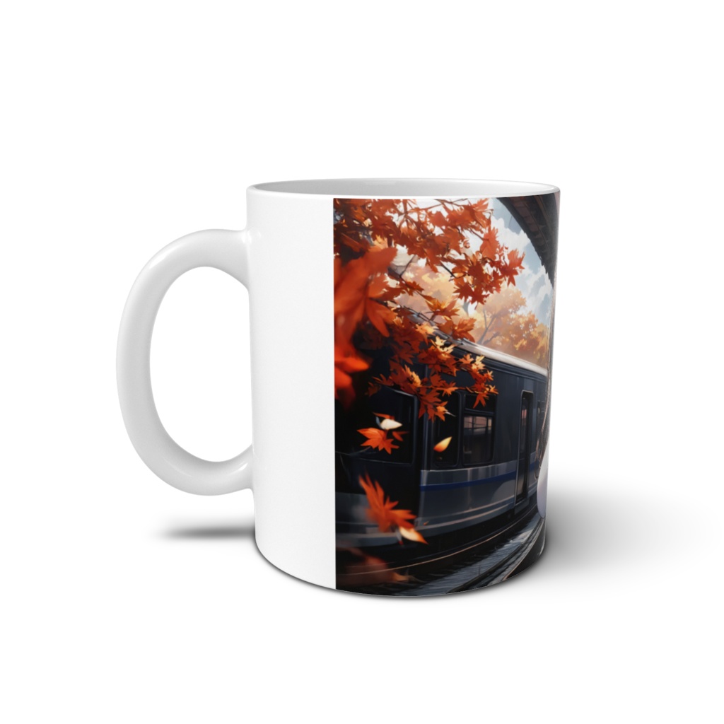 <マグカップ>乙女座の女神:駅のホームに吹く秋風は悲しげで