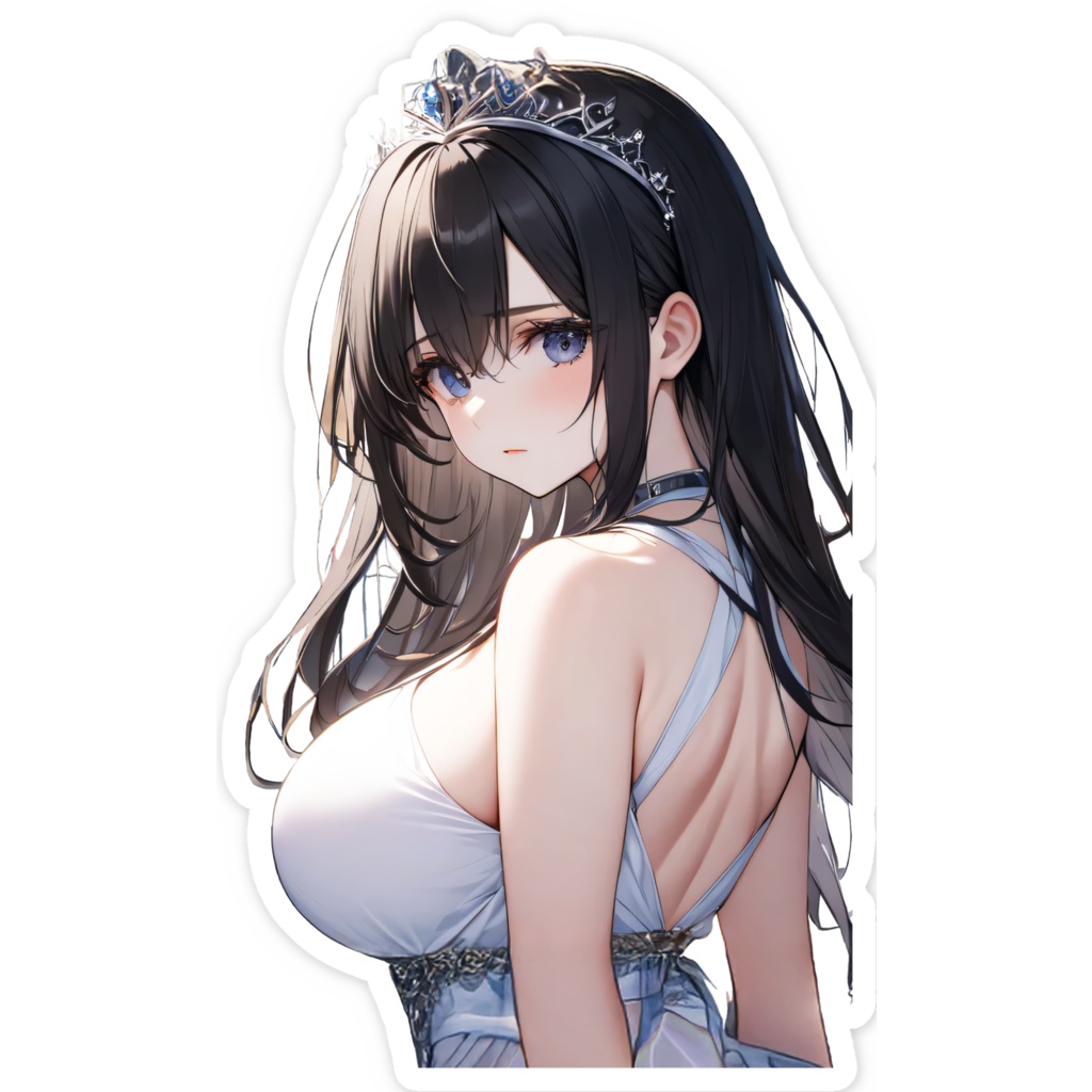 <スマホステッカー>乙女座の女神:駅のホームに吹く秋風は悲しげで