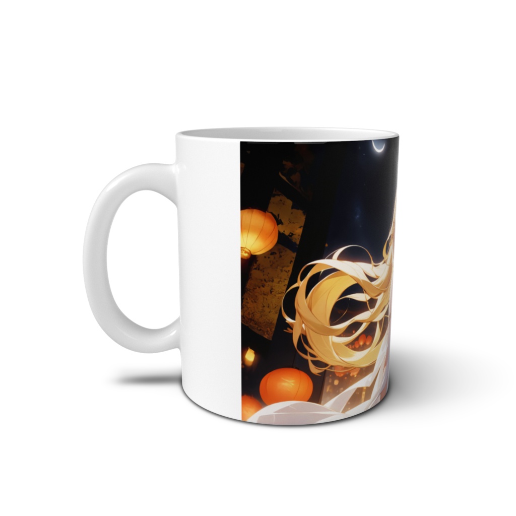 <マグカップ>天秤座の女神:秋祭りの終わりに見えた月