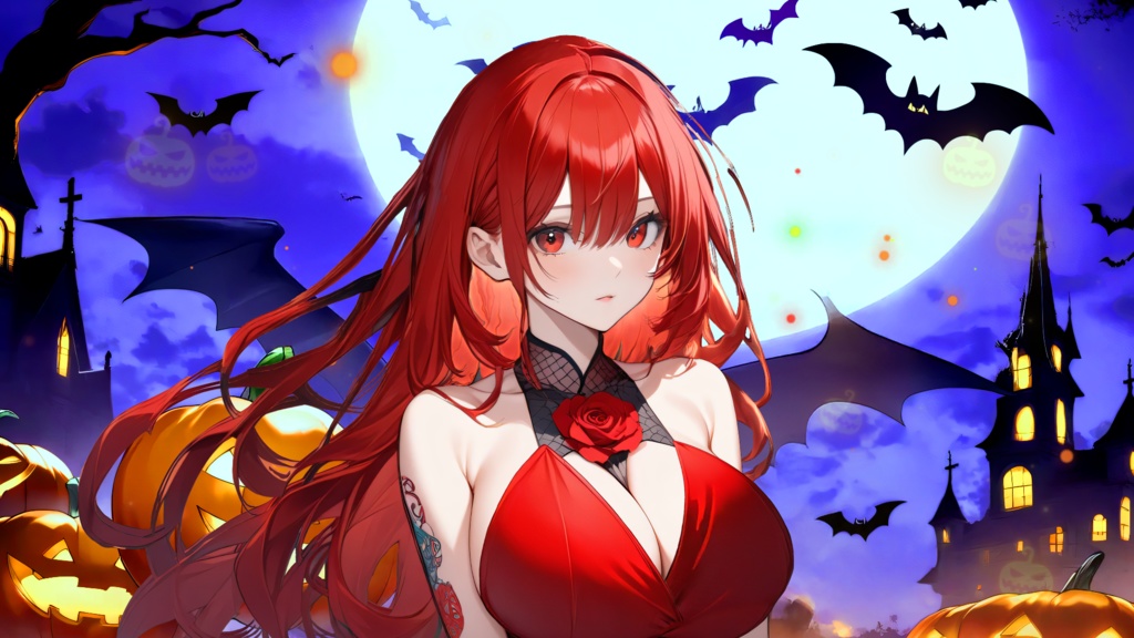 <イラスト>蠍座の女神:迷い込んだハロウィンのユメの中