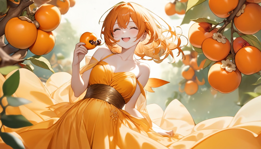 <イラスト>射手座の女神：秋の実りが私を笑顔にしてくれる