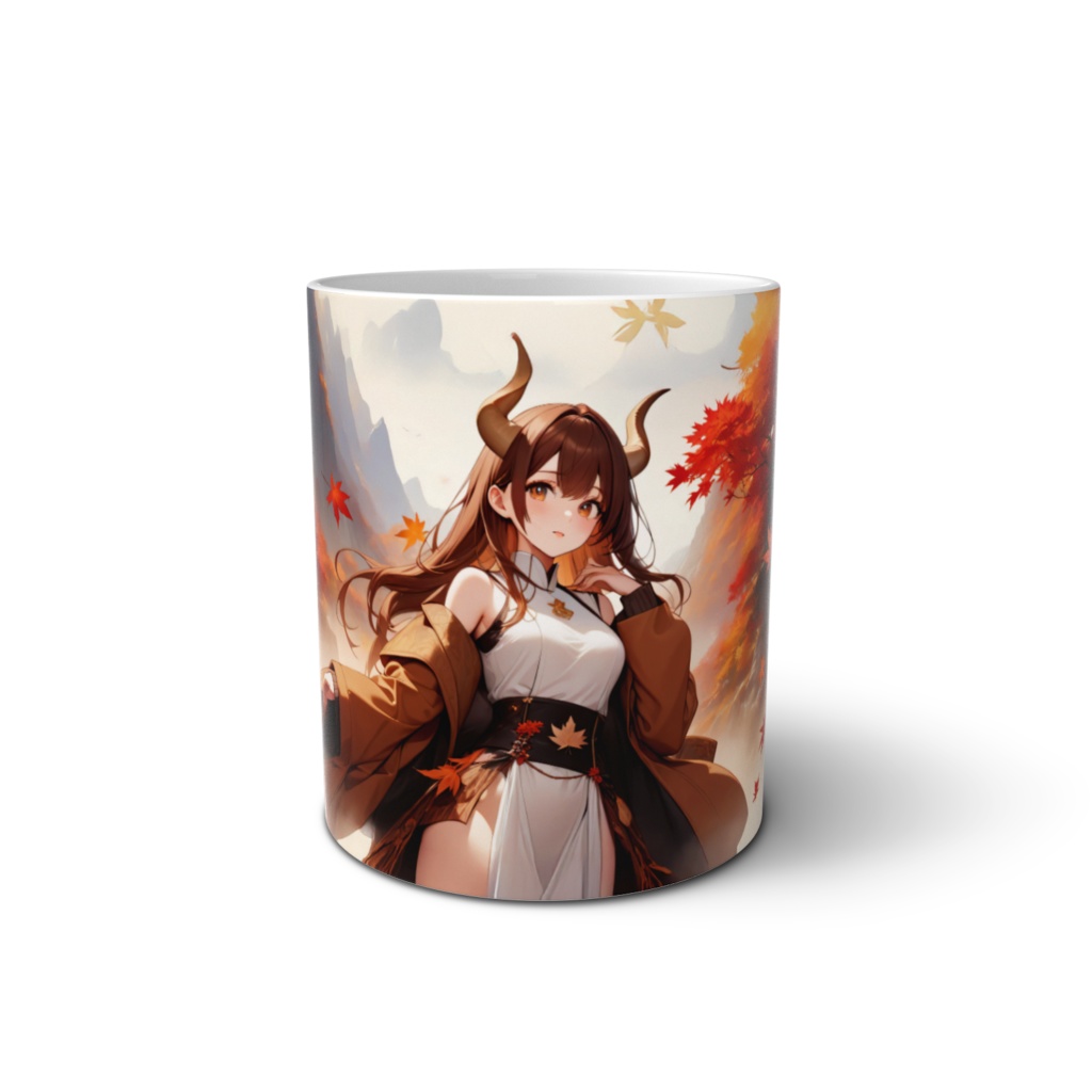 <マグカップ>山羊座の女神：秋風の山に楓が降れば