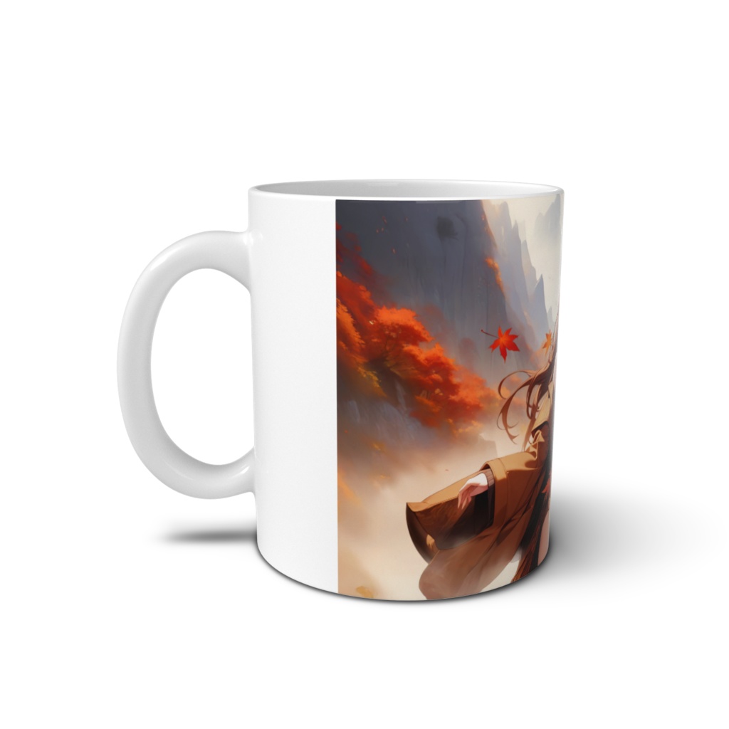 <マグカップ>山羊座の女神:秋風の山に楓が降れば
