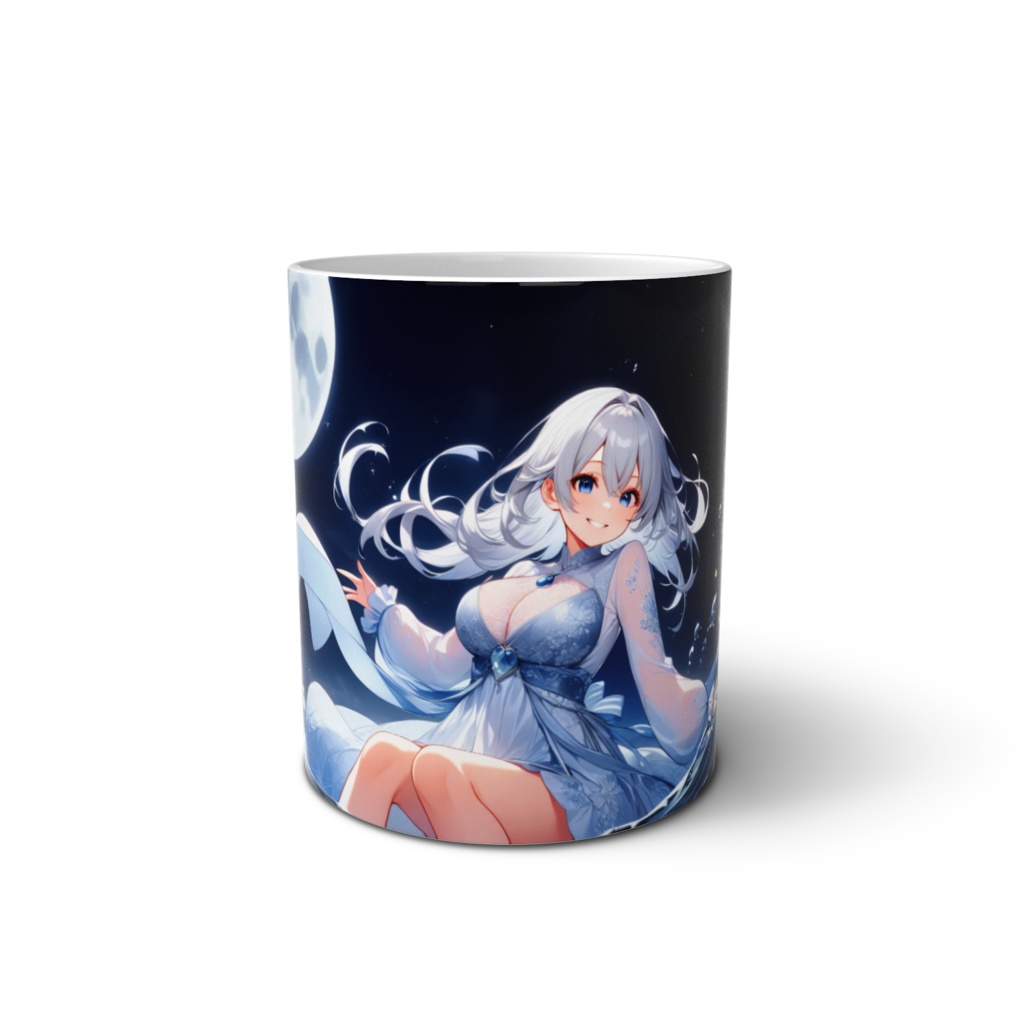 <マグカップ>水瓶座の女神:十五夜の波間に君が輝く