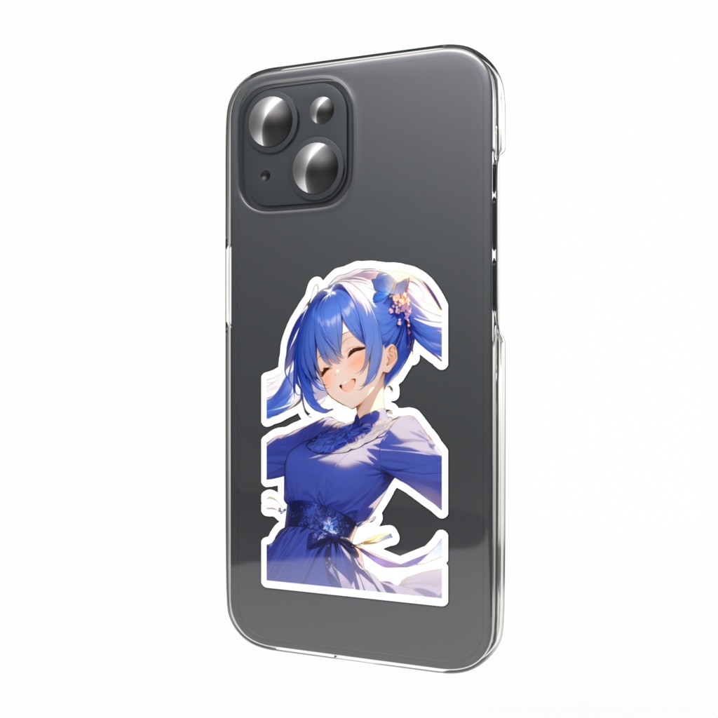 <スマホステッカー>魚座の女神：秋に舞う蝶がほほえむ夕暮れ