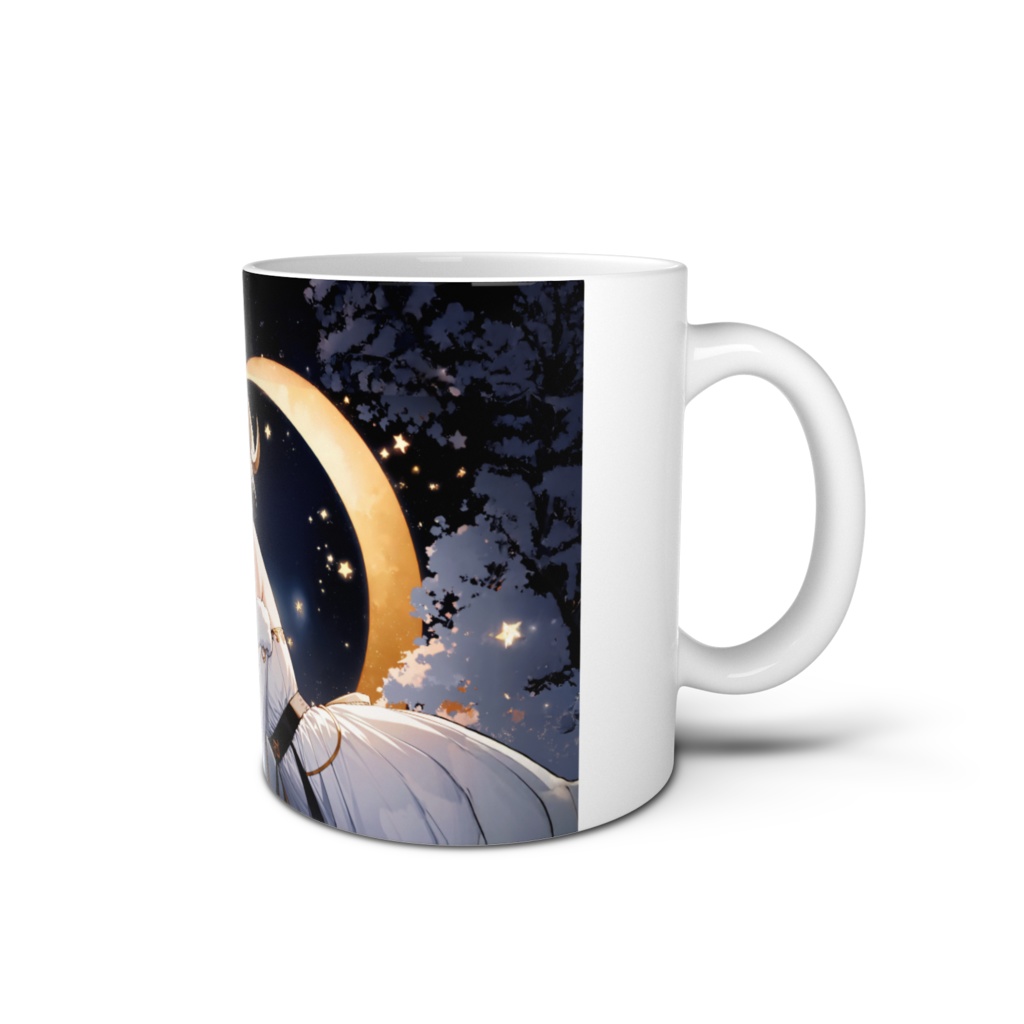 <マグカップ>牡羊座の女神:冬が始まる夜月の雪