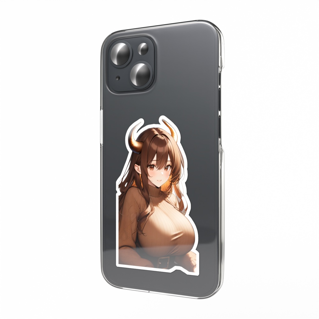 <スマホステッカー>牡牛座の女神:暖炉の部屋でゆっくり寛ぐ冬の朝のひととき