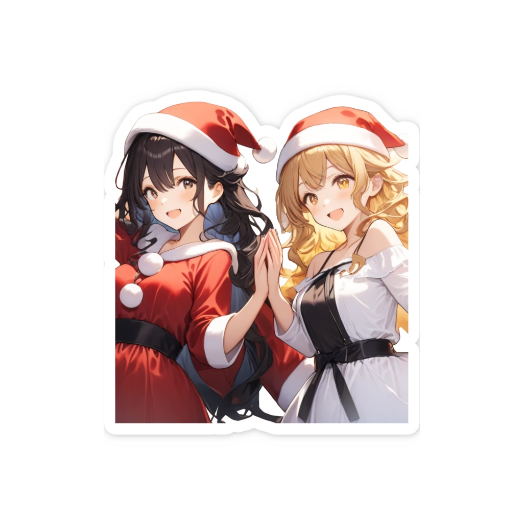 <スマホステッカー>双子座の女神:心弾むクリスマスの街