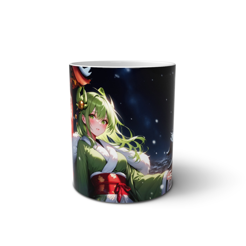 <マグカップ>蟹座の女神：雪の舞う大晦日の夜はとても寒く