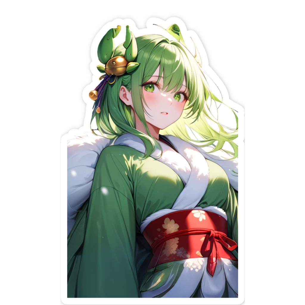 <スマホステッカー>蟹座の女神:雪の舞う大晦日の夜はとても寒く