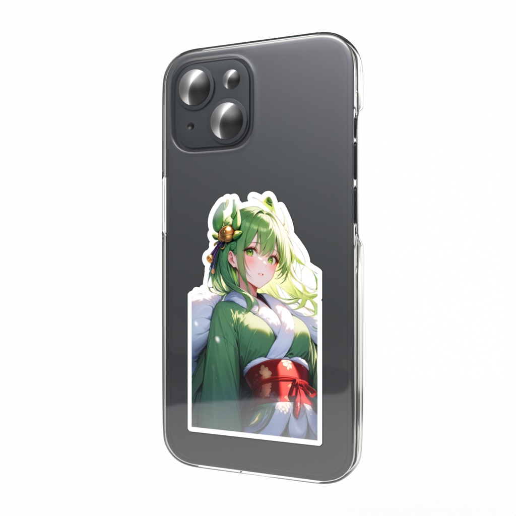 <スマホステッカー>蟹座の女神：雪の舞う大晦日の夜はとても寒く