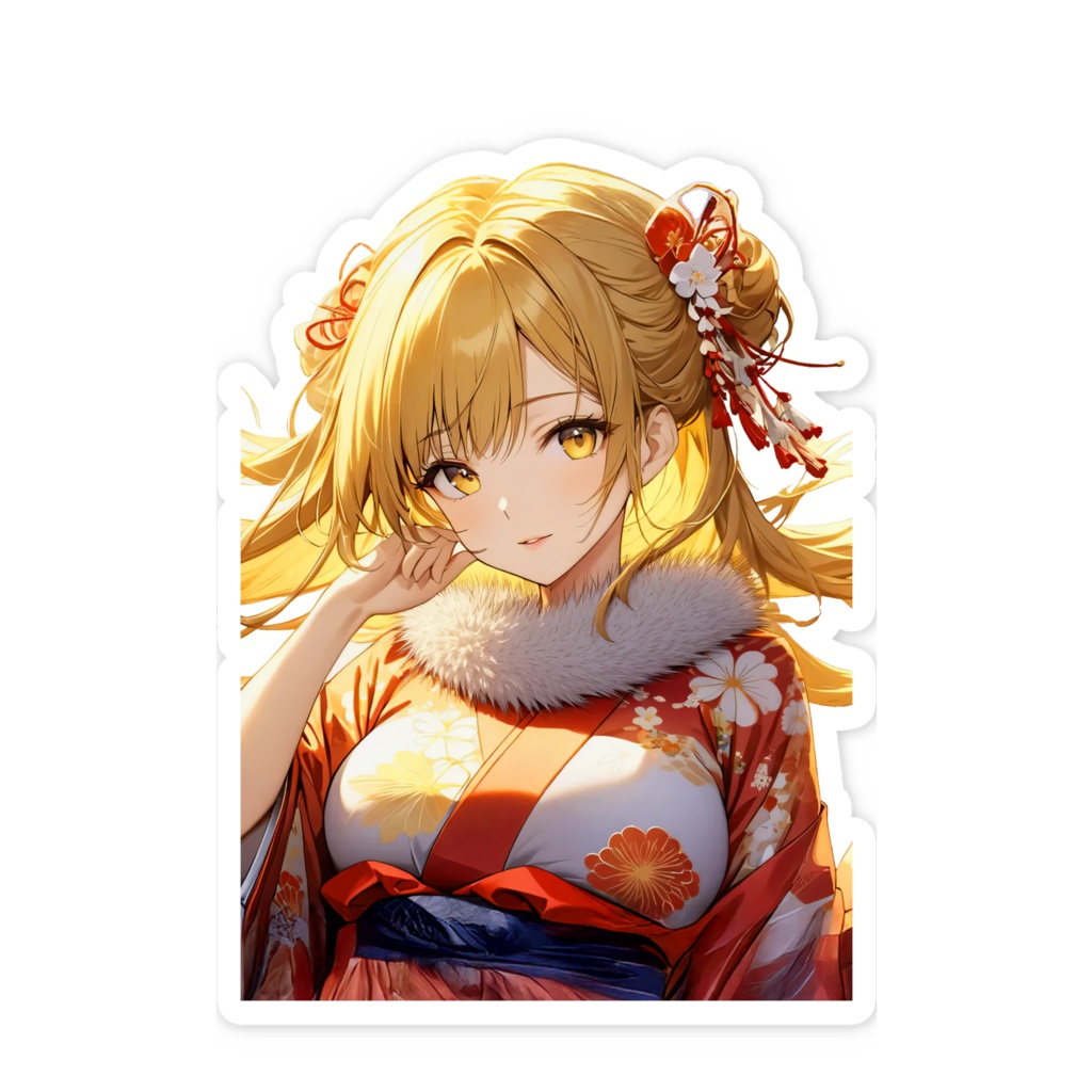 <スマホステッカー>獅子座の女神:新しい年の始まりはあたたかな太陽とともに