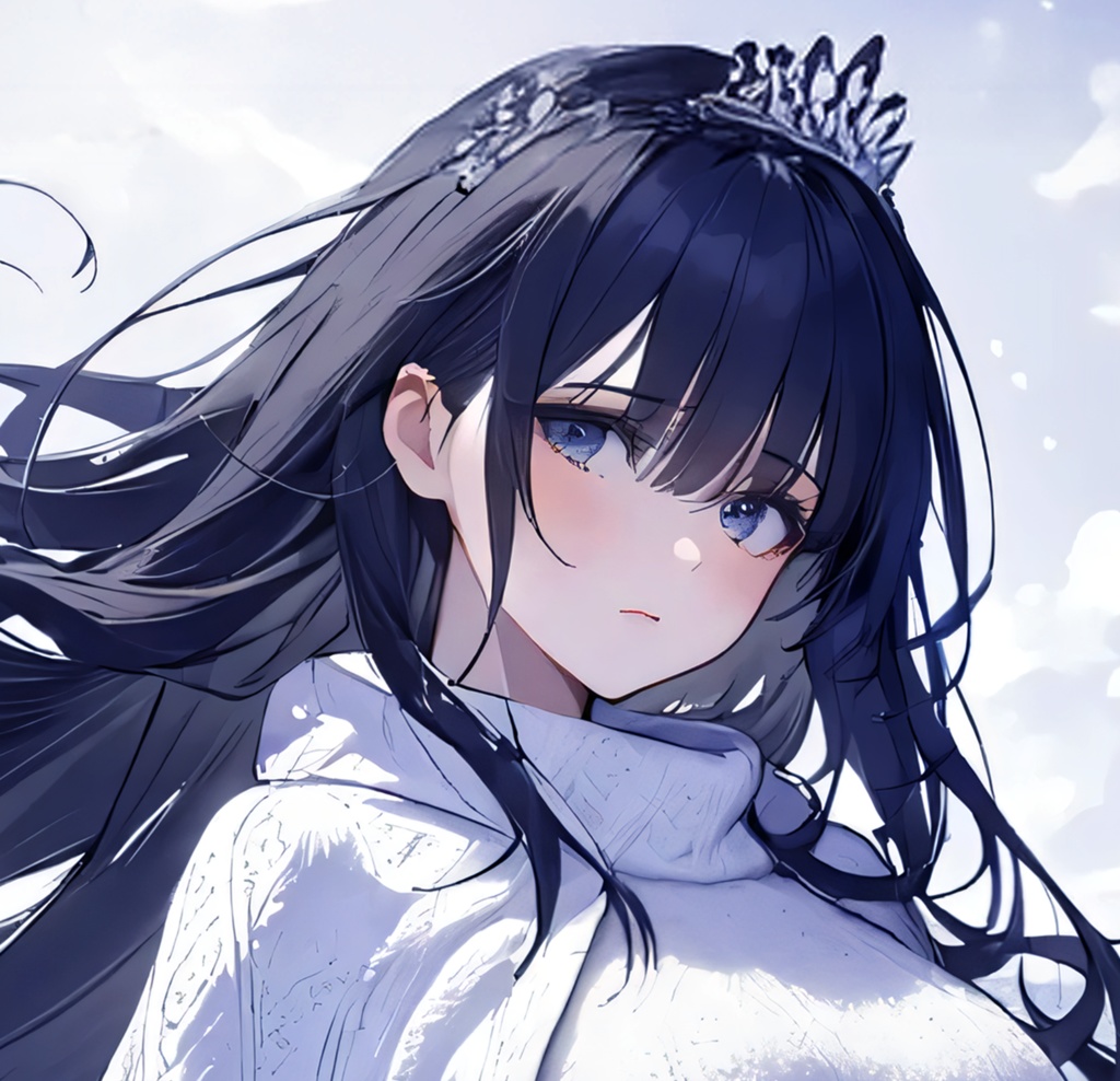 <イラスト>乙女座の女神：冬の針葉樹林に雪は舞い降りる