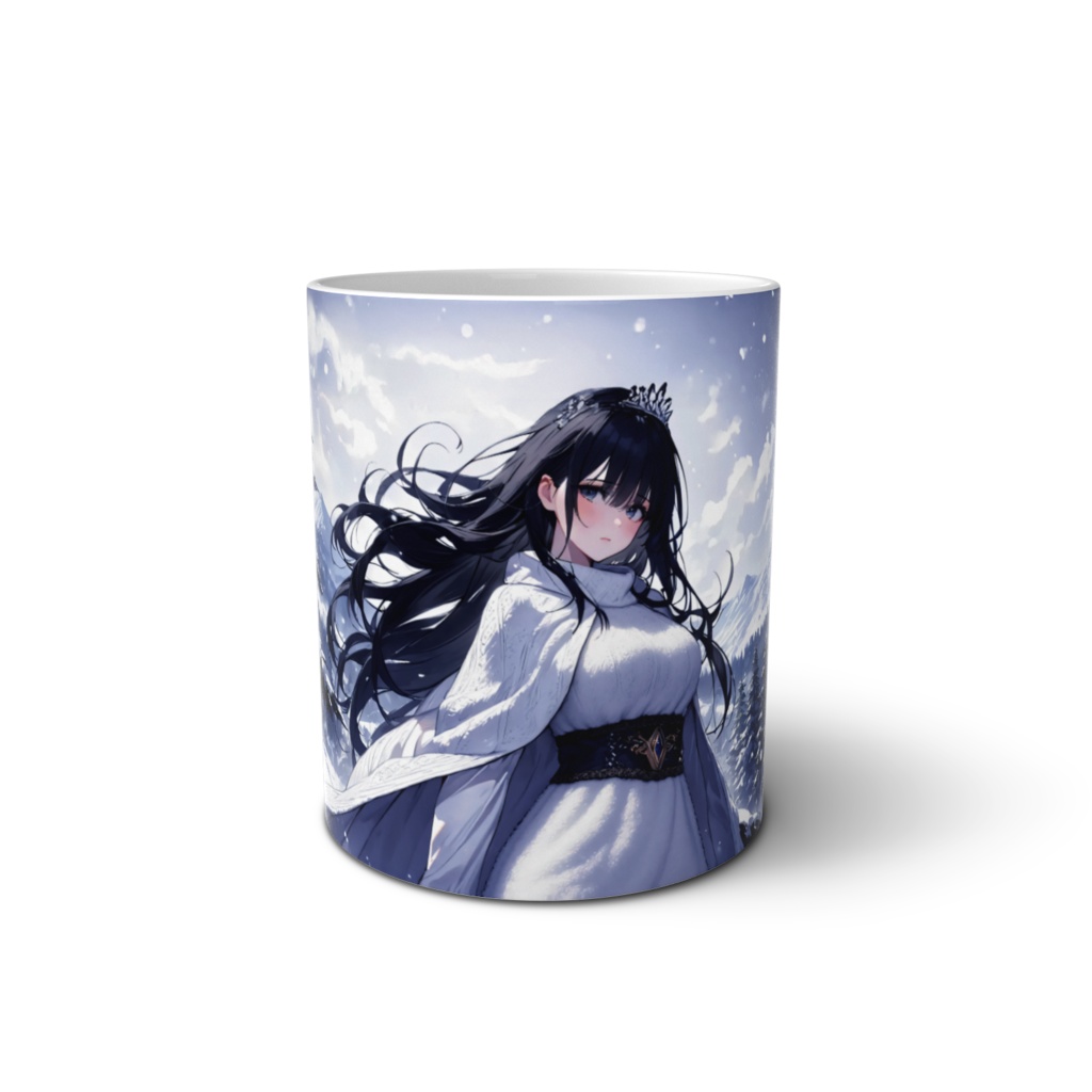 <マグカップ>乙女座の女神：冬の針葉樹林に雪は舞い降りる