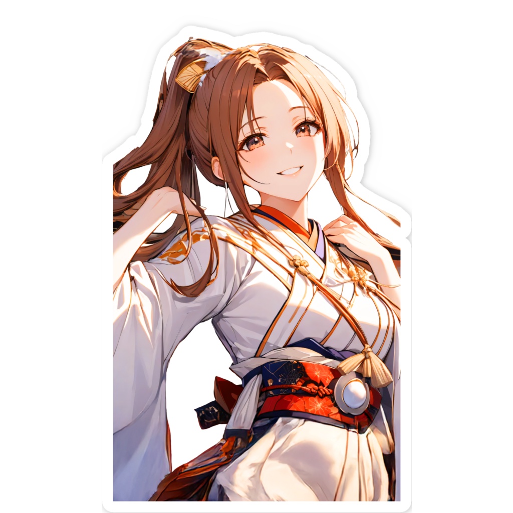 <スマホステッカー>天秤座の女神:冬の京都の朝に透きとおる君を見た