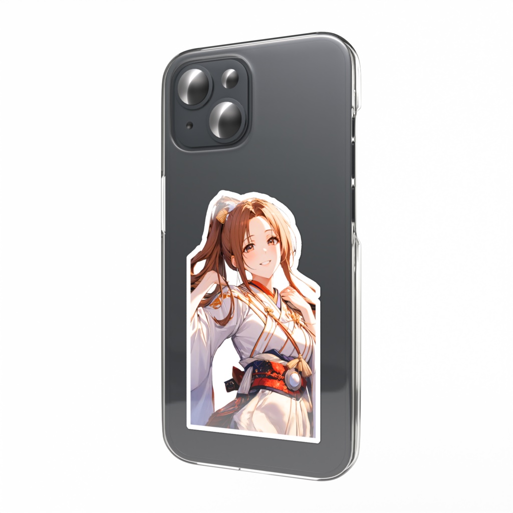 <スマホステッカー>天秤座の女神：冬の京都の朝に透きとおる君を見た