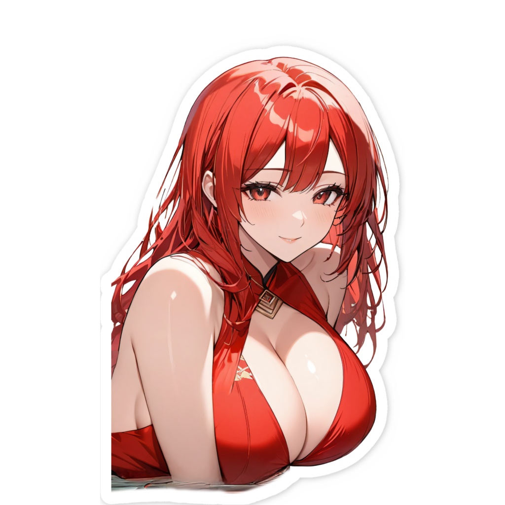 <スマホステッカー>蠍座の女神:湯けむりの中彼女は微笑む