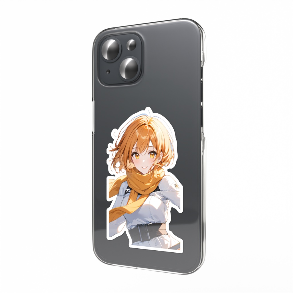 <スマホステッカー>射手座の女神:雪のゲレンデは寒くもポップに明るく