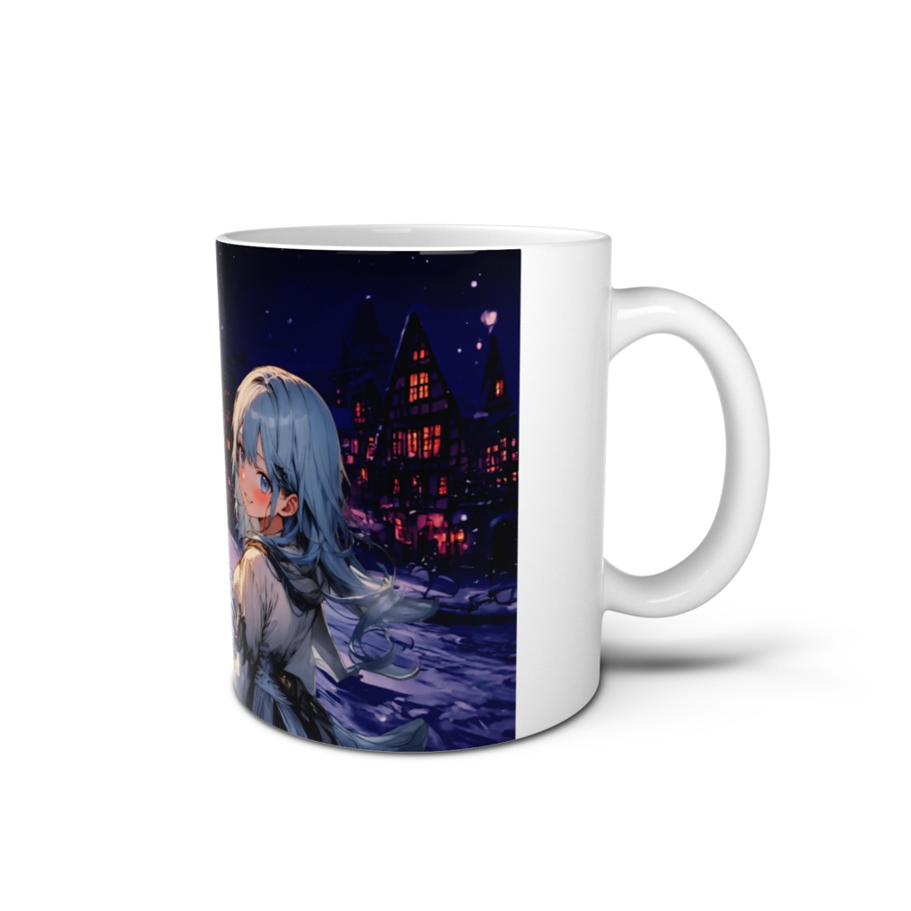 <マグカップ>魚座の女神:寒い雪の中でもふたりはいつでも一緒だから