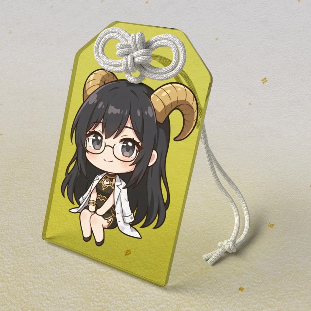 【金運お守り】12星座ちびキャラ~山羊座女神01~