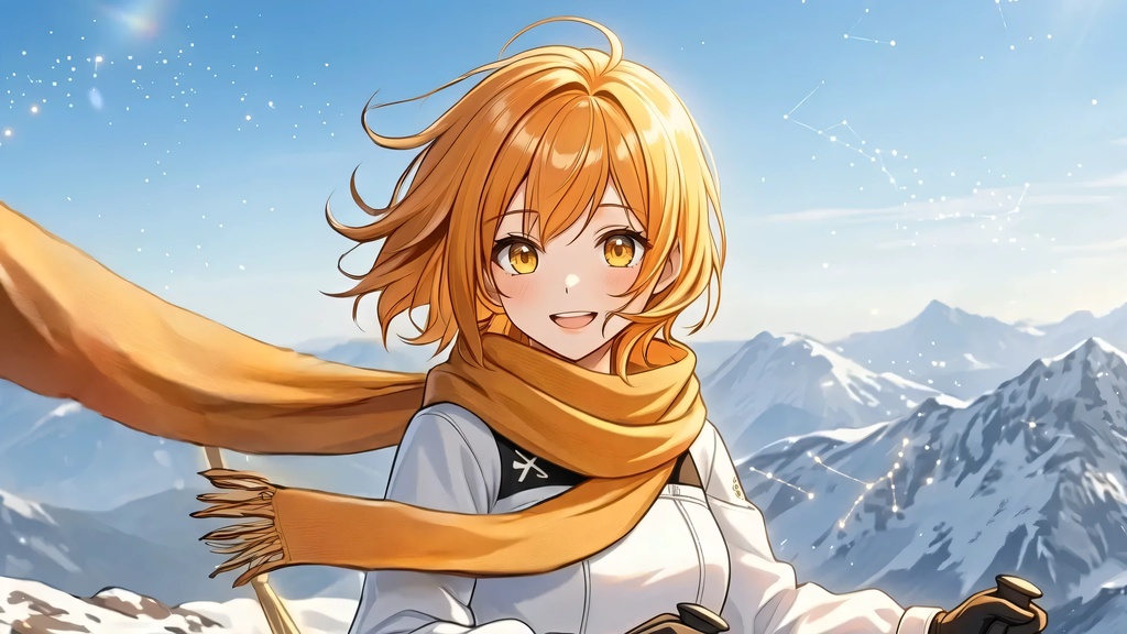 【星座女神デジタルコレクション】射手座の女神|元気いっぱいのオレンジ髪の星座女神~Ver01~