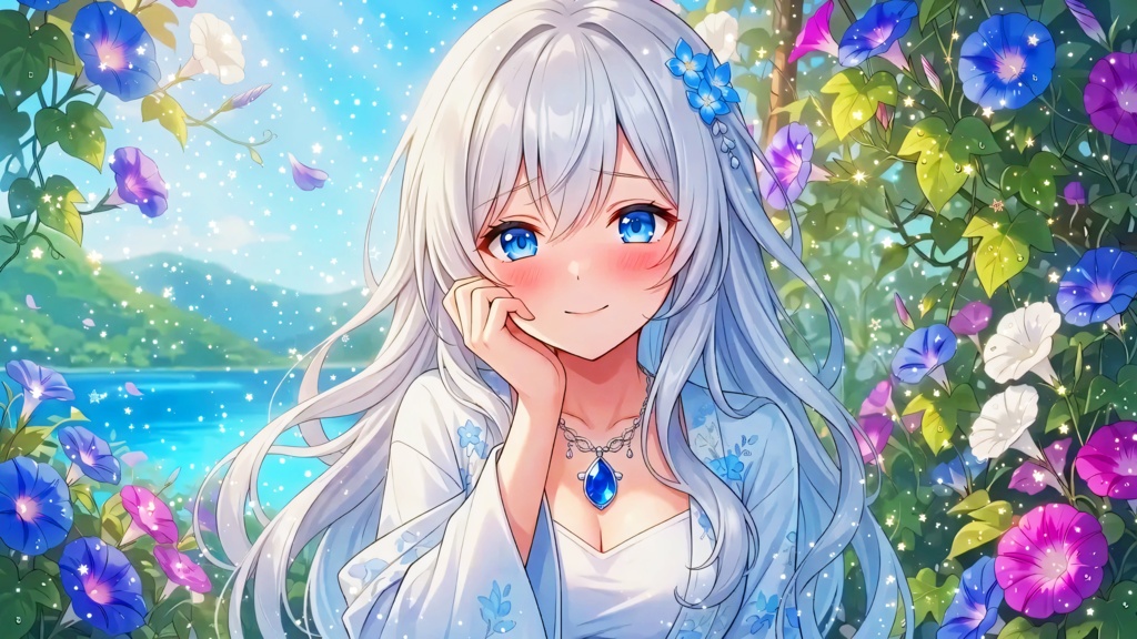 【星座女神デジタルコレクション】水瓶座の女神|銀髪の自由奔放なアイドルヒロイン~Ver01~