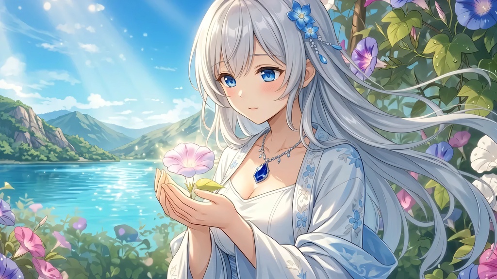 【星座女神デジタルコレクション】水瓶座の女神|銀髪の自由奔放なアイドルヒロイン~Ver01~