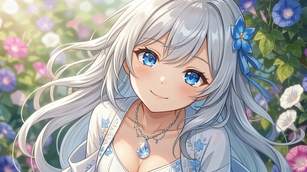 【星座女神デジタルコレクション】水瓶座の女神|銀髪の自由奔放なアイドルヒロイン~Ver01~