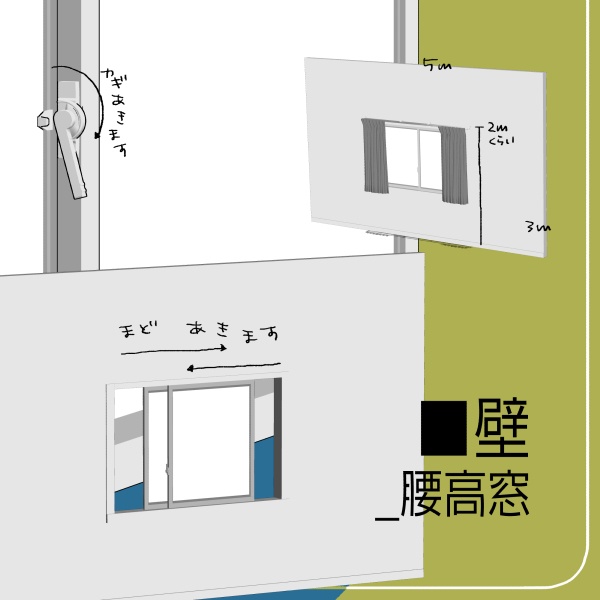 【クリスタ用】壁・床・天井追加5種セット【3D素材】