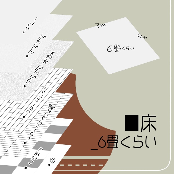 【クリスタ用】壁・床・天井5種セット【3D素材】