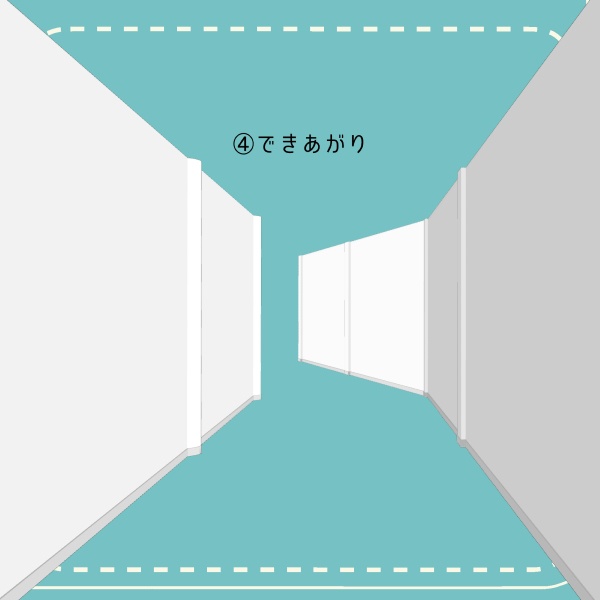 【クリスタ用】繋がる壁2種【3D素材】