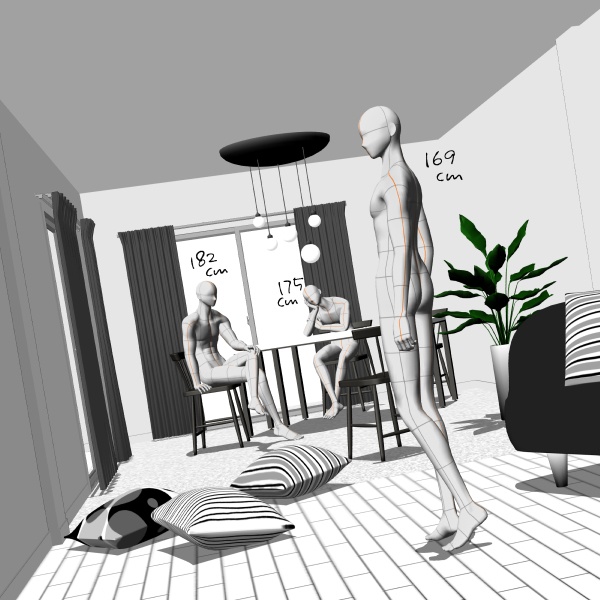 【クリスタ用】繋がる壁2種【3D素材】