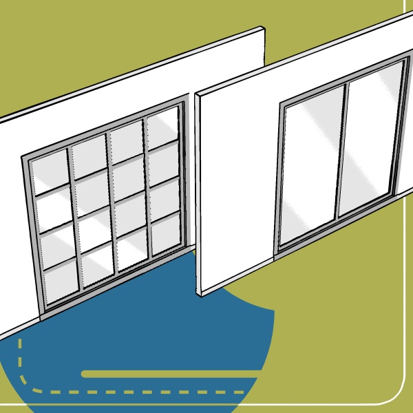 【クリスタ用】大きなガラス窓2種【3D素材】