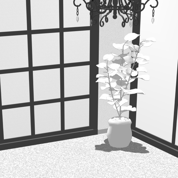 【クリスタ用】大きなガラス窓2種【3D素材】