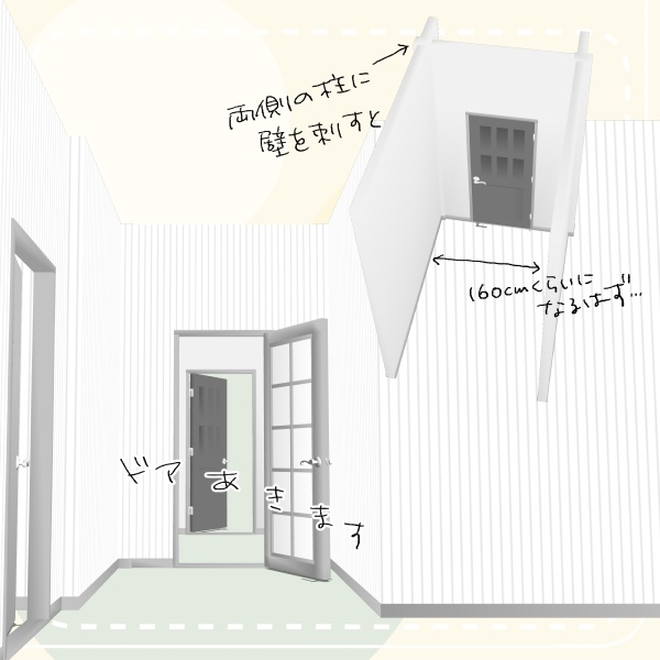 【クリスタ用】ドア4種【3D素材】