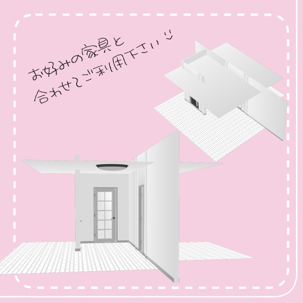 【クリスタ用】ドア4種【3D素材】