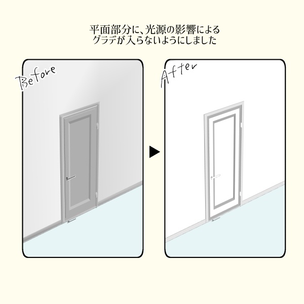 【クリスタ用】ドア4種【3D素材】
