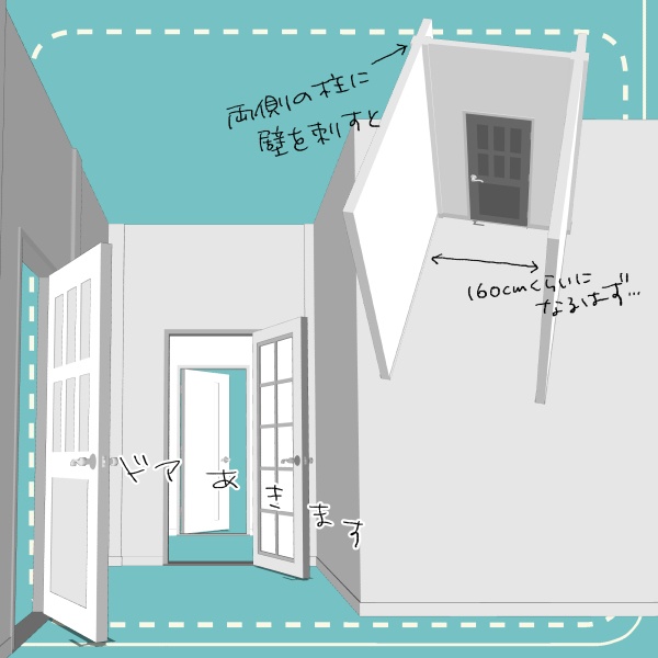 【クリスタ用】ドア4種【3D素材】