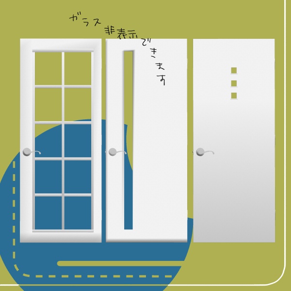 【クリスタ用】ドア4種【3D素材】
