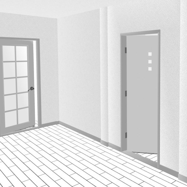 【クリスタ用】ドア4種【3D素材】