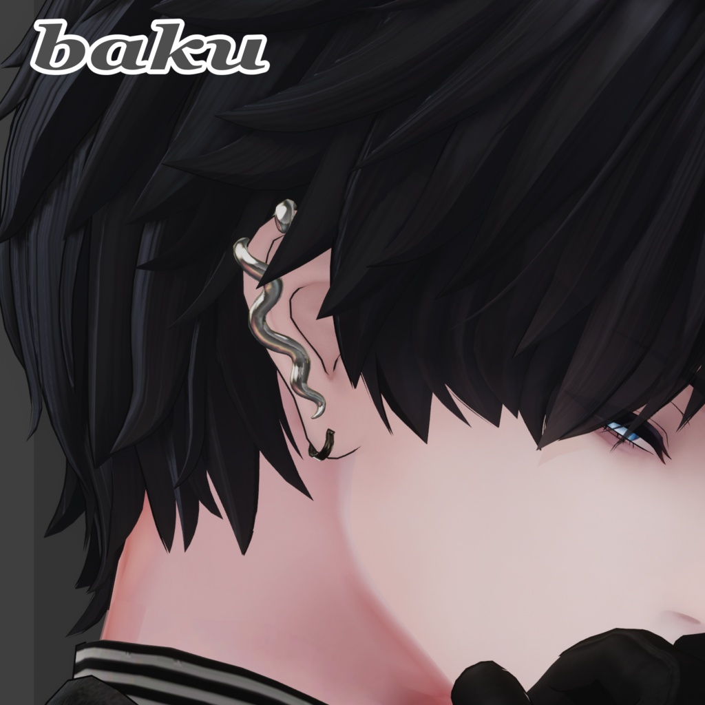 【 3アバター 対応 】Snake ear cuff