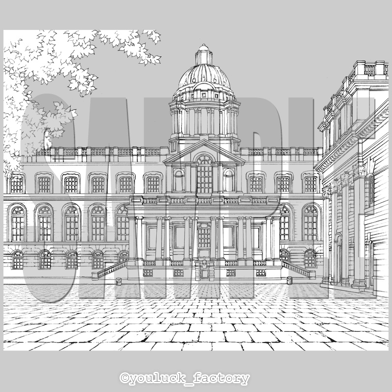 マンガ背景素材集 YL-19「LayerMaterial Vol.02 館」