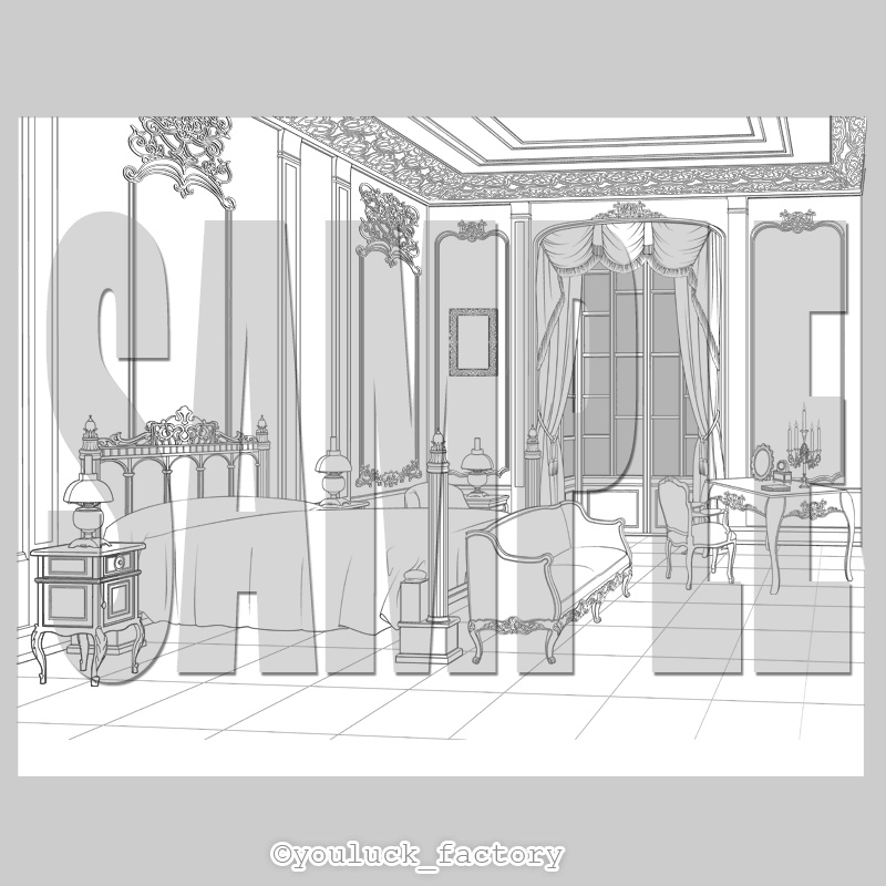 マンガ背景素材集 YL-19「LayerMaterial Vol.02 館」