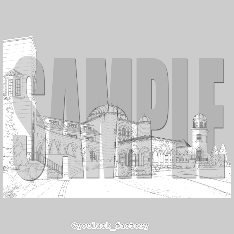 マンガ背景素材集 YL-19「LayerMaterial Vol.02 館」