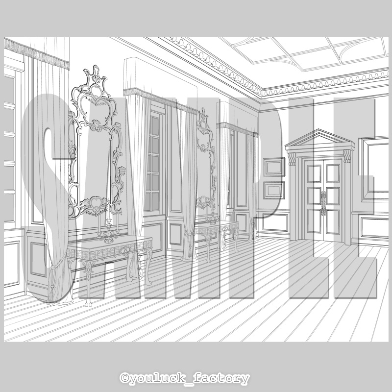 マンガ背景素材集 YL-19「LayerMaterial Vol.02 館」