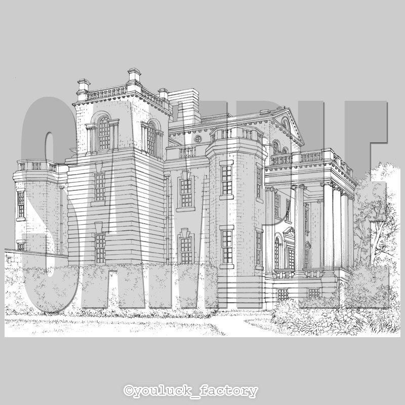 マンガ背景素材集 YL-19「LayerMaterial Vol.02 館」