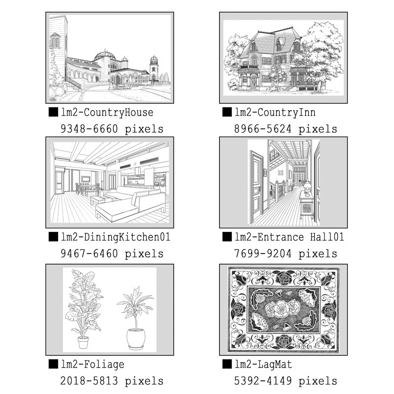 マンガ背景素材集 YL-19「LayerMaterial Vol.02 館」