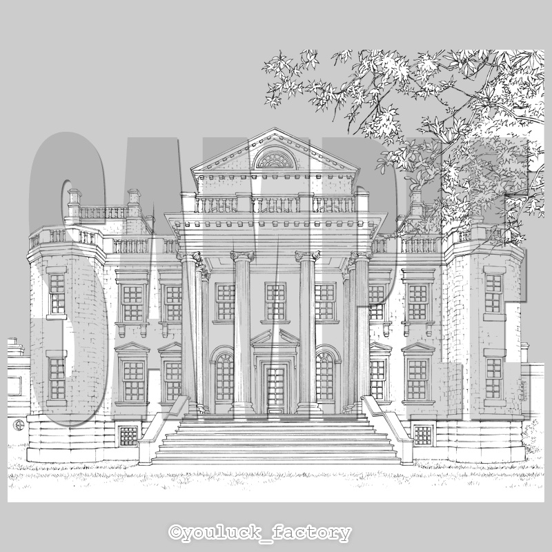 マンガ背景素材集 YL-19「LayerMaterial Vol.02 館」