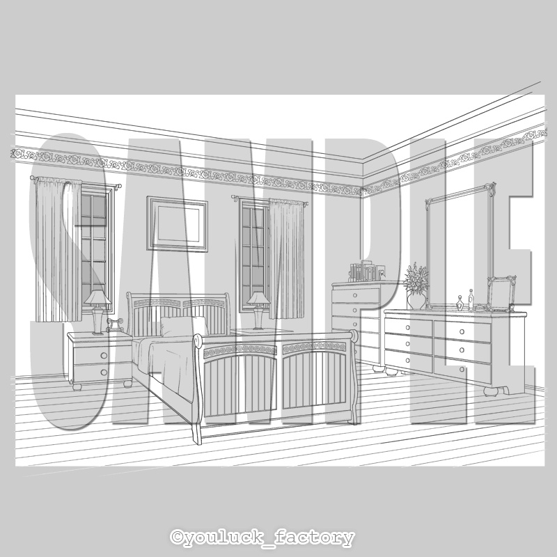 マンガ背景素材集 YL-19「LayerMaterial Vol.02 館」