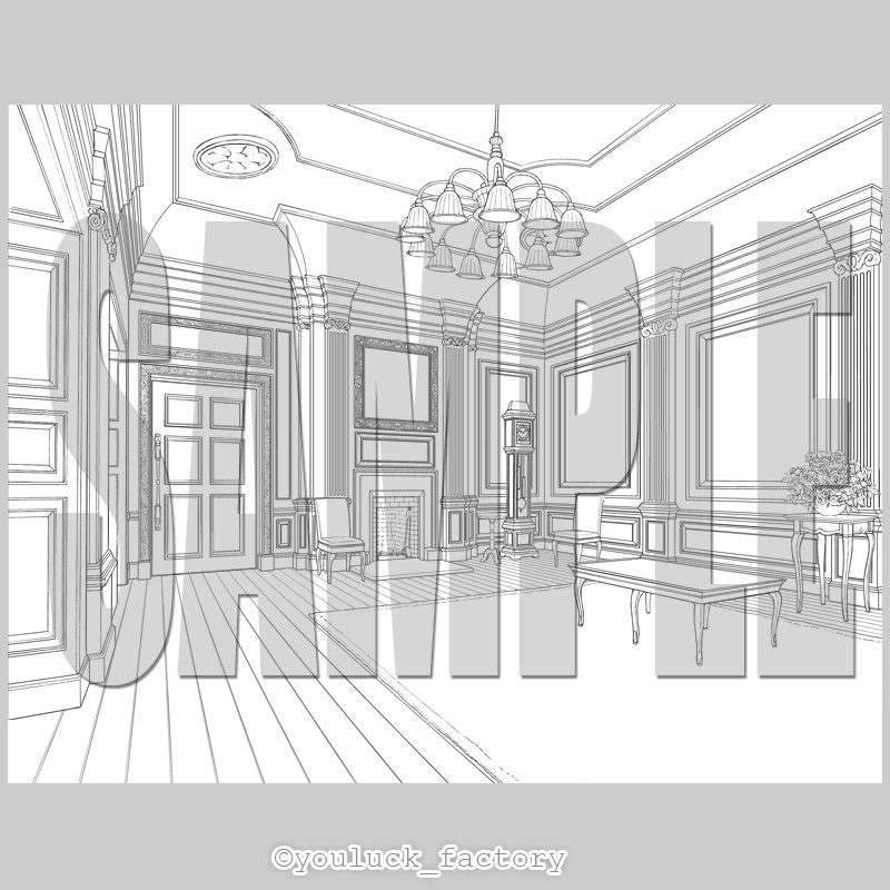 マンガ背景素材集 YL-19「LayerMaterial Vol.02 館」